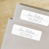 Modernes Minimalistisch | Rücksendeadresse