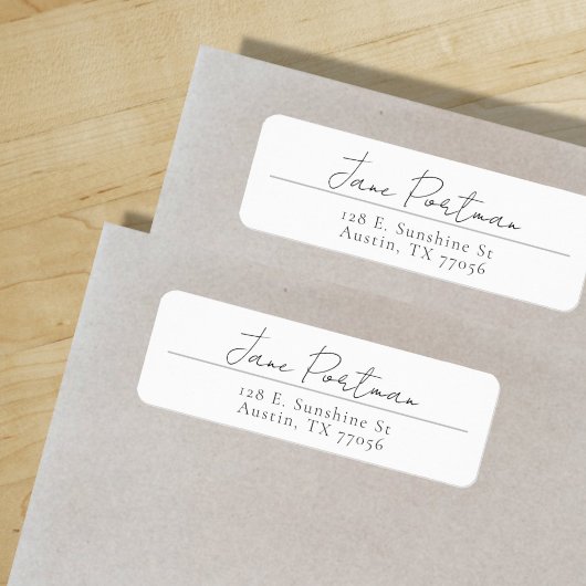 Modernes Minimalistisch | Rücksendeadresse