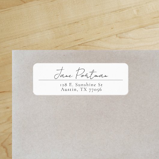 Modernes Minimalistisch | Rücksendeadresse