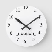 Modernes Minimalistisch Runde Wanduhr (Vorderseite)