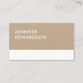 Modernes, minimalistisch-rustikales Kraftweiß beru Visitenkarte (Vorderseite)