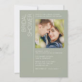 Modernes Minimalistisch Sage Green Brautparty Foto Einladung (Vorderseite)