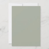 Modernes Minimalistisch Sage Green Brautparty Foto Einladung (Rückseite)