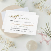 Modernes Minimalistisch Sage Green Elegantes Scrip RSVP Karte