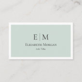 Modernes Minimalistisch Sage Green Gray Einfach Visitenkarte (Vorderseite)