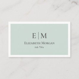 Modernes Minimalistisch Sage Green Gray Einfach Visitenkarte