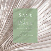Modernes Minimalistisch Sage Green Save the Date Einladung
