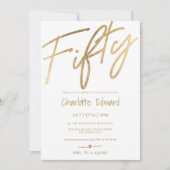 Modernes, minimalistisch-schicke Foto überrascht f Einladung (Vorderseite)