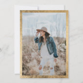 Modernes, minimalistisch-schicke Foto überrascht f Einladung (Rückseite)