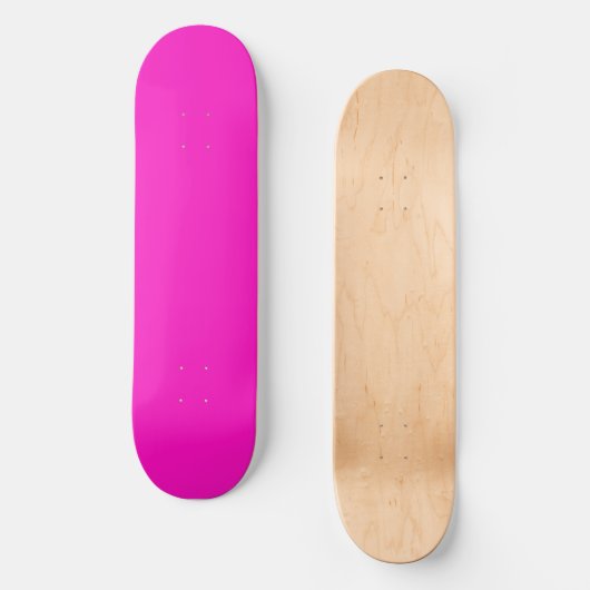 Modernes Minimalistisch schockierendes Hot Pink Skateboard (Vorderseite)