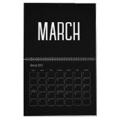 Modernes Minimalistisch Schwarz/Weiß 2024 Kalender (Mär 2027)