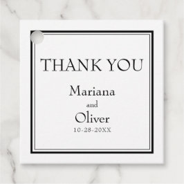 Modernes Minimalistisch Schwarz/Weiß Geschenkanhänger