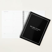 Modernes Minimalistisch Schwarz/Weiß Planer (Anzeige)