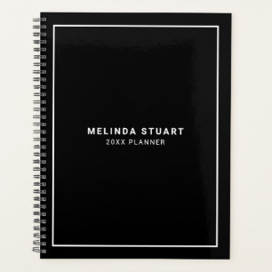 Modernes Minimalistisch Schwarz/Weiß Planer