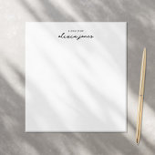 Modernes Minimalistisch Signature-Script-Monogramm Notizblock
