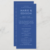 Modernes Minimalistisch Sleek Simple Wedding Progr (Vorne/Hinten)