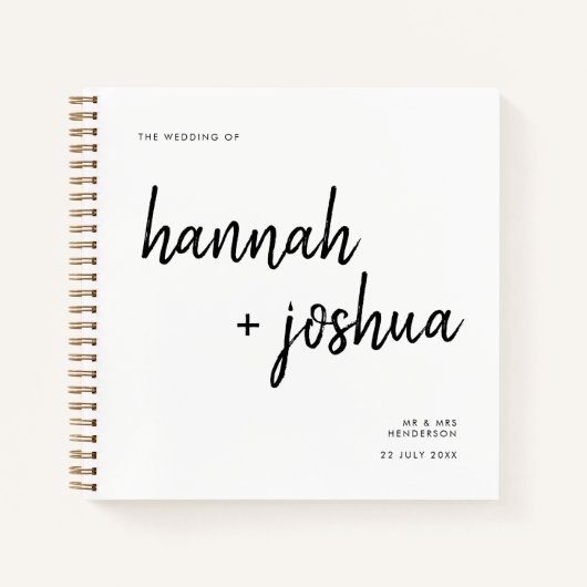 Modernes Minimalistisch | Stilvolle Skripte Einfac Notizblock (Vorderseite)