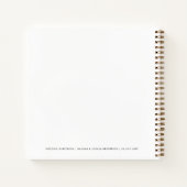 Modernes Minimalistisch | Stilvolle Skripte Einfac Notizblock (Rückseite)