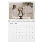 Modernes, minimalistisch-stilvolles Typografie-Fot Kalender (Jan 2027)