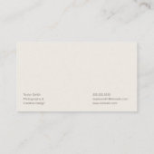 Modernes Minimalistisch Stilvolles und trendy Beru Visitenkarte (Rückseite)