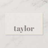 Modernes Minimalistisch Stilvolles und trendy Beru Visitenkarte (Vorderseite)