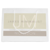 Modernes Minimalistisch | Taupe-Erdtöne Große Geschenktüte (Vorderseite)