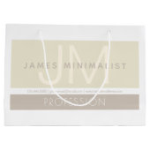 Modernes Minimalistisch | Taupe-Erdtöne Große Geschenktüte (Rückseite)