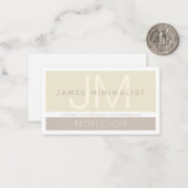 Modernes Minimalistisch | Taupe-Erdtöne Mitteilungskarte (Vorderseite/Rückseite Beispiel)