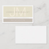 Modernes Minimalistisch | Taupe-Erdtöne Mitteilungskarte (Vorne/Hinten)