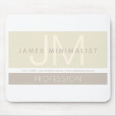 Modernes Minimalistisch | Taupe-Erdtöne Mousepad (Vorne)