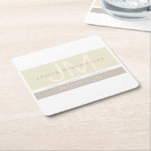 Modernes Minimalistisch | Taupe-Erdtöne Rechteckiger Pappuntersetzer (angewinkelt)