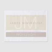 Modernes Minimalistisch | Taupe-Erdtöne Seidenpapier (Vorderseite)