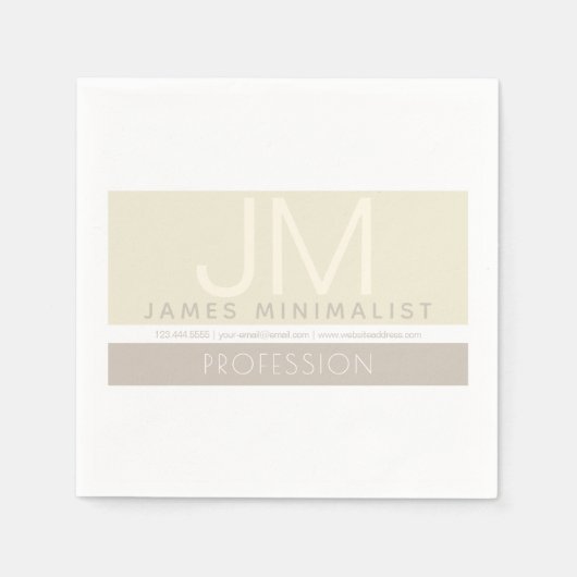 Modernes Minimalistisch | Taupe-Erdtöne Serviette (Vorderseite)