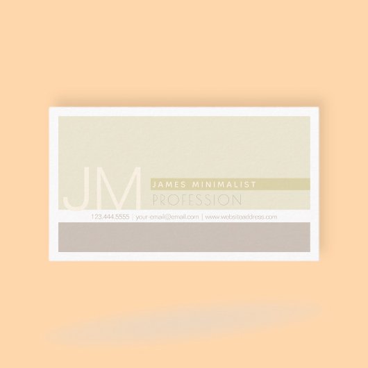 Modernes Minimalistisch | Taupe-Erdtöne Visitenkarte