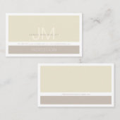 Modernes Minimalistisch | Taupe-Erdtöne Visitenkarte (Vorne/Hinten)