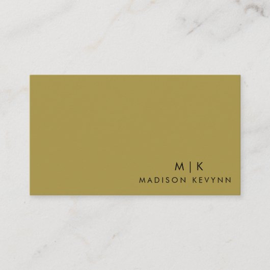 Modernes Minimalistisch Visitenkarte (Vorderseite)