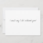 Modernes Minimalistisch Werden Sie meine Brautjung (Rückseite)