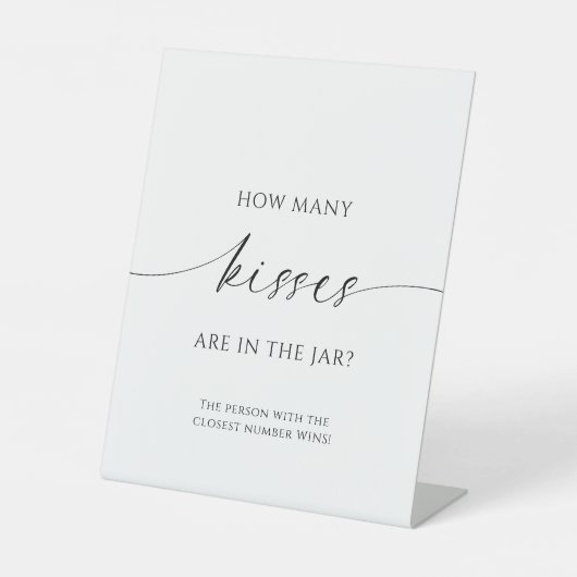 Modernes Minimalistisch, wie viele Küsse im Jar si Sockelschild (Vorderseite)