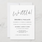 Modernes Minimalistisch: Wir erneuern noch immer Einladung (Vorderseite)