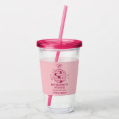 Modernes Minimalistischer Junggesellinnen-Abschied Acryltrinkbecher (Rückseite)