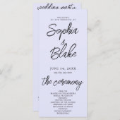 Modernes Minimalistischer Lavendel-Lila Hochzeitsp (Vorne/Hinten)