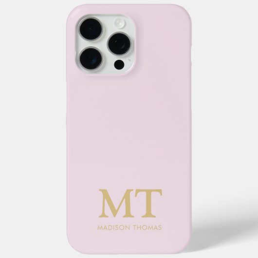 Modernes Minimalistischer Name Anfangsmonogramm Case-Mate iPhone Hülle (Rückseite)