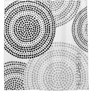 Modernes Minimalistischer Punkt Geometrisches Zirk Duschvorhang