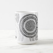 Modernes Minimalistischer Punkt Geometrisches Zirk Kaffeetasse (Mittel)