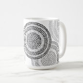Modernes Minimalistischer Punkt Geometrisches Zirk Kaffeetasse (VorderseiteRechts)