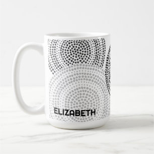 Modernes Minimalistischer Punkt Geometrisches Zirk Kaffeetasse