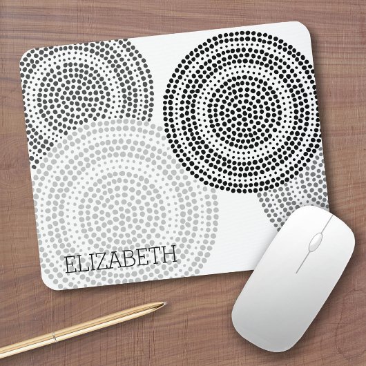 Modernes Minimalistischer Punkt Geometrisches Zirk Mousepad