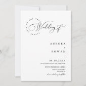 Modernes Minimalistischer QR Code Hochzeitsstift F Einladung (Vorderseite)