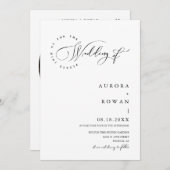 Modernes Minimalistischer QR Code Hochzeitsstift F Einladung (Vorne/Hinten)