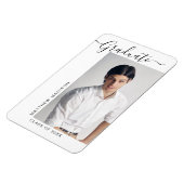 Modernes Minimalistisches 1 Foto Grad Ankündigung  Magnet (Linke Seite)